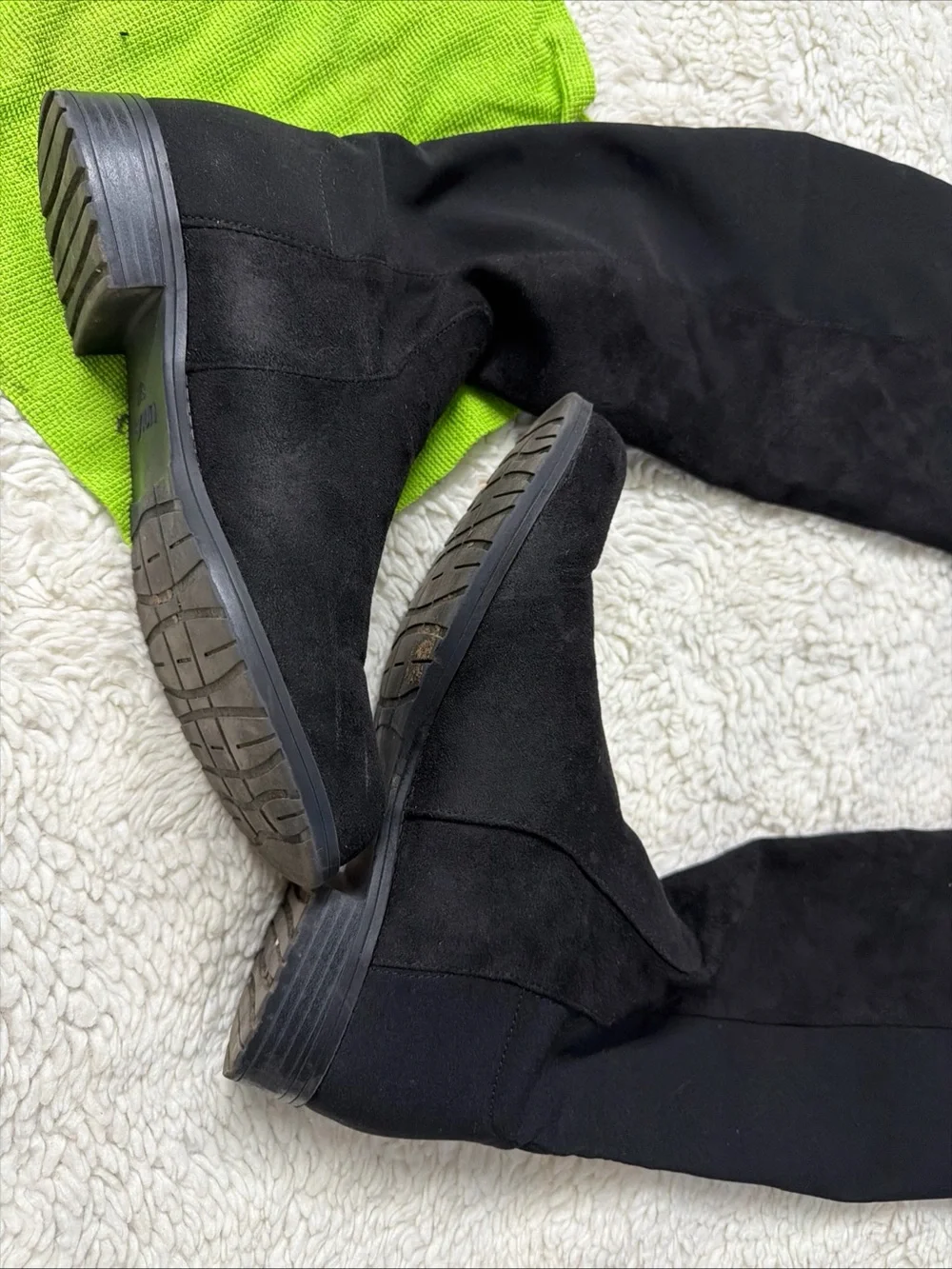 Ungillean 8.5M Classic Black Knee-High Women's Boots